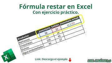Cómo restar en Excel | Fórmula Resta | Microsoft Excel | Link descarga ejercicio