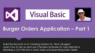 VB Bob's Burgers Pt1 - Food Ordering in Visual Basic VB.Net
