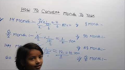 How to Convert Months to Years | Conversion of Months into Years | Months to Years by Updated Points