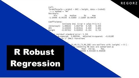 Robust Regression Model in R