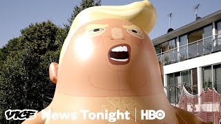 What The Protests In England Against Trump Looked Like (HBO)