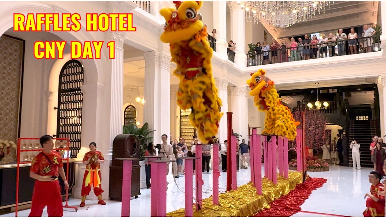 [4K] Raffles Hotel CNY Lion Dance by Wen Yang 文扬 17 Feb 2026