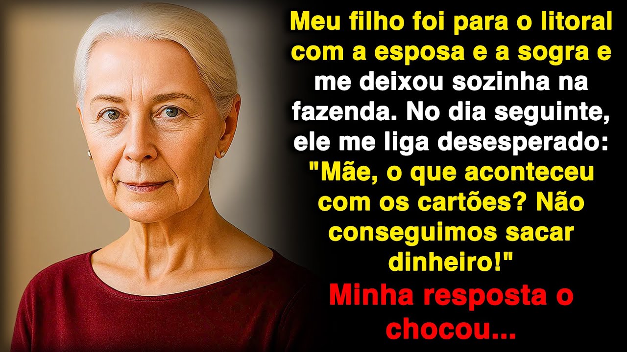 Meu filho foi com a esposa e a sogra para a praia e me deixou trabalhando na fazenda!