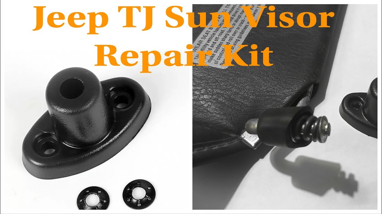 How to Repair Jeep TJ Sun Visor Bracket Broken Plastic Sun Visor Using  bracket Installation Kit - YouTube