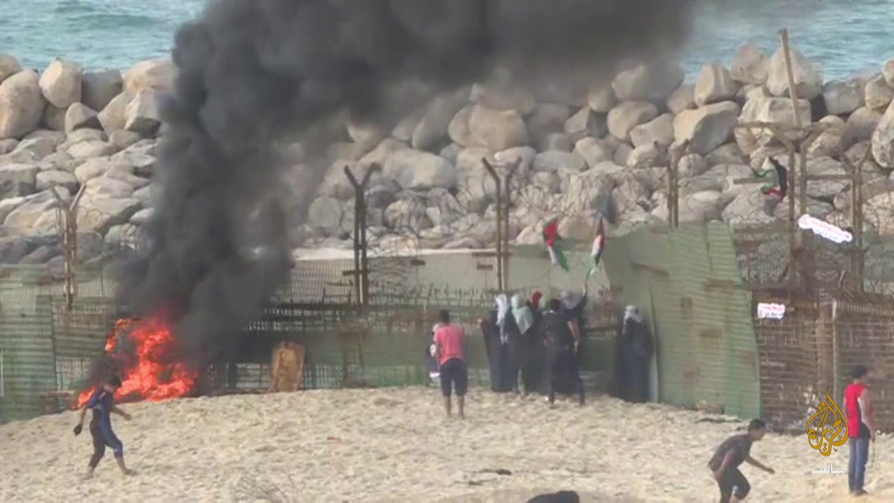فلسطينيون يشاركون بالمسير البحري 11 لكسر حصار غزة
