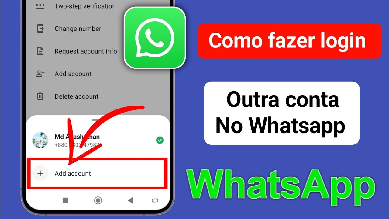 Como fazer login em outra conta no WhatsApp. (Atualização de 2025)