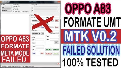 OPPO A83 FORMATE FAILED UMT MTKv0.2 / how to unlock oppo mobile / Oppo mobile unlock 2023