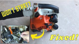 Stihl (BG85) Leaf Blower Won't Start Fixed || No Start Leaf Blower Resolved