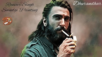 🎨Realistic Ranveer Singh Digital Smudge Painting | Step by Step Art Process in Photoshop