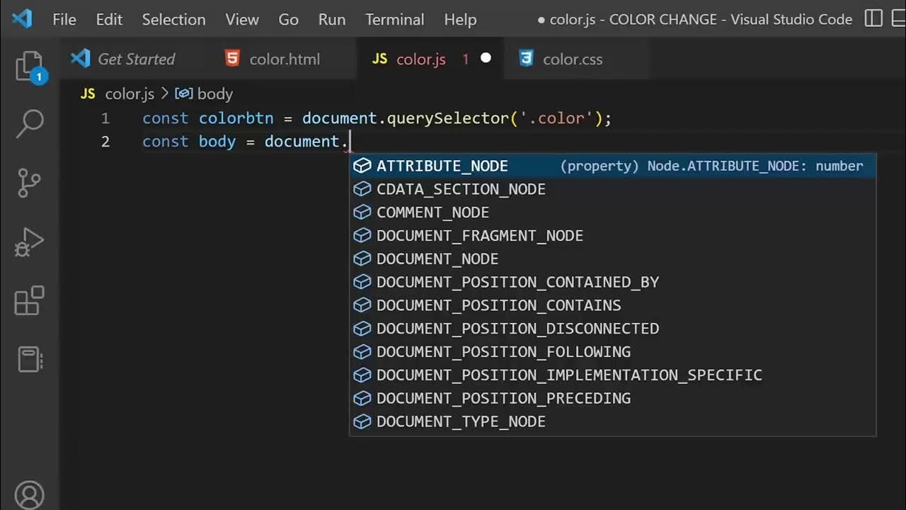 Design Background color changer using HTML CSS and JavaScript. - YouTube