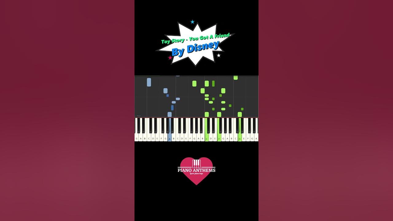 Disney - Toy Story - You Got A Friend - Learn Piano Keys | #piano #tutorial #music #melody #chords