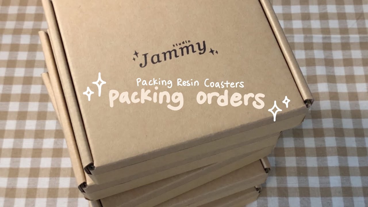 [ASMR] 25분동안 레진 코스터 포장하는 영상