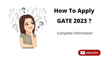 How to apply for Gate 2023 ?