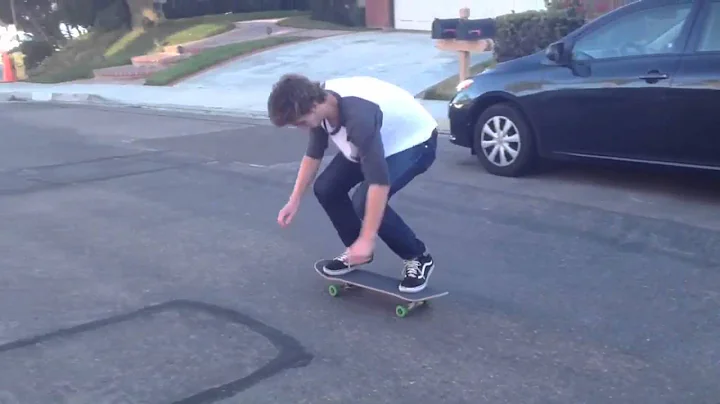 Justin Cremer popping some skate tricks