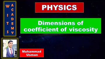 Dimensions of coefficient of viscosity