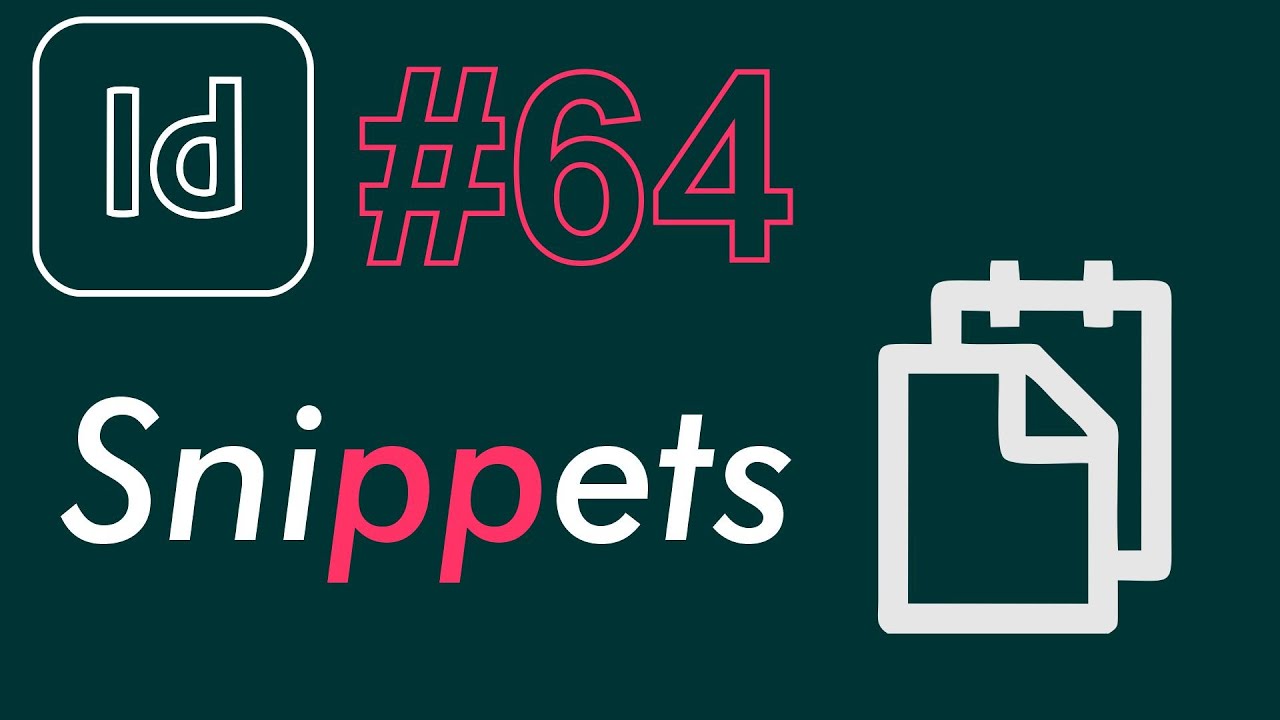 Snippets in InDesign cc | Adobe InDesign for Beginners | InDesign in ...