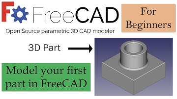 FreeCAD tutorial for beginners | first 3D part in FreeCAD