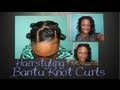 Bantu Knot Out on Relaxed Hair