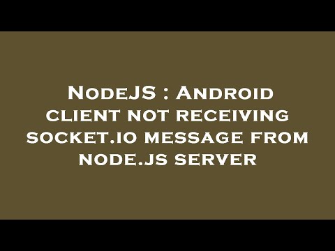 NodeJS : Android client not receiving socket.io message from node.js server