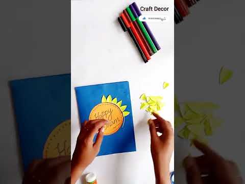 How to make greeting card for onam/Greeting card ideas simple and easy /paper craft work/shorts