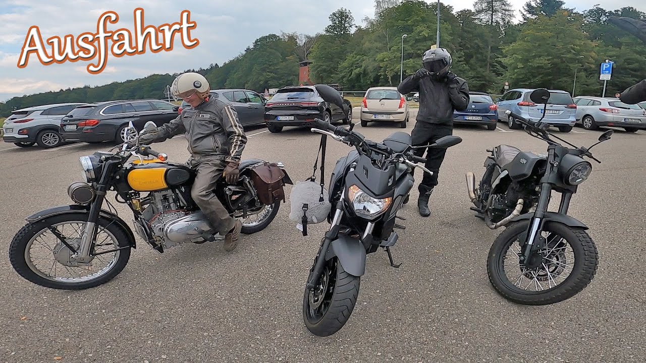 Brixton 250 Felsberg 😎 Ausfahrt mit Royal Enfield Diesel Power und Yamaha MT 07