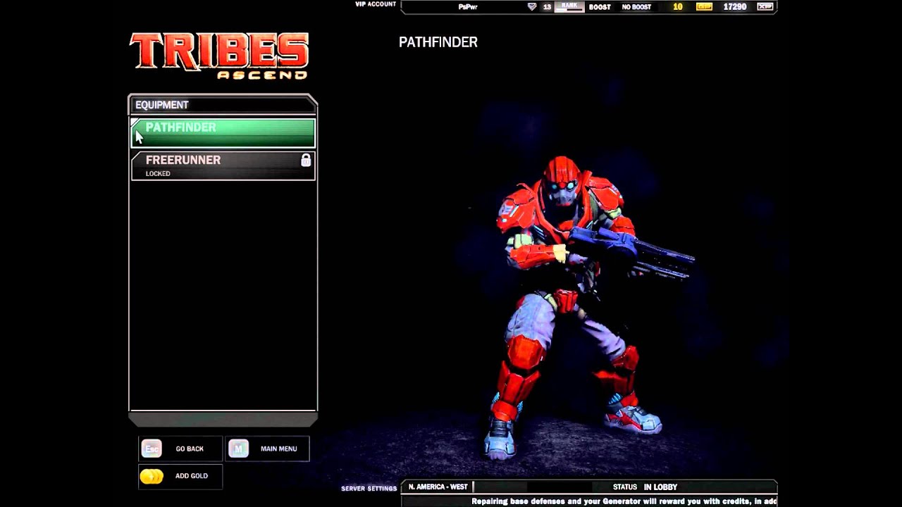 Tribes Ascend: Interactive Menu: Classes: PathFinder: Skin: PathFinder