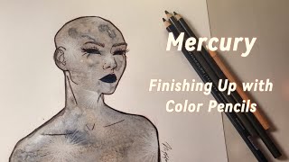 Planet Series  Mercury  Finishing Up with Color Pencils