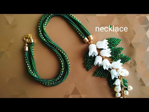 Necklace. Колье. Часть l. Цветы из бисера. МК