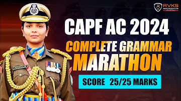 COMPLETE ENGLISH GRAMMAR | CAPF AC 2024 IN 1 VIDEO| 25/25 Marks in English FOR CAPF AC EXAM | #capf