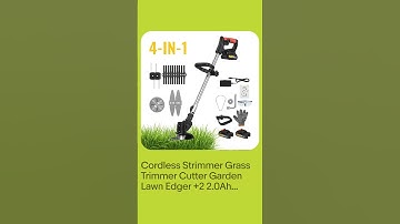 Cordless Strimmer Grass Trimmer Cutter Garden Lawn Edger +2 2.0Ah Battery 4-in-1