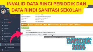 SOLUSI INVALID! Cara Mengatasi Data Rinci Sanitasi & Periodik Sekolah Dapodik 2026