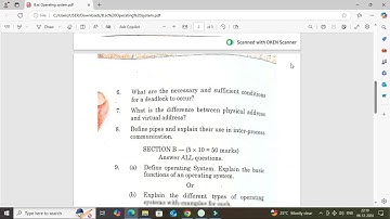 B.Sc Computer Science Major - Semester - III - Operating System