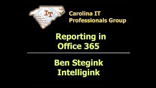 December 2017 - Reporting in Office 365