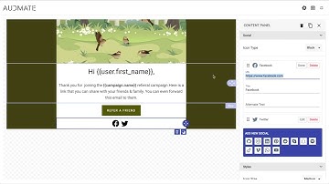 Email Template Builder - Drag & Drop - Loyalty/Referral Campaign - Audmate