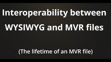 Interoperability between WYSIWYG and MVR files