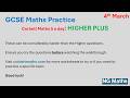 GCSE MATHS - 5-a-day - HIGHER PLUS - 4th March