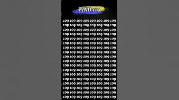 Challenge yourself to FIND 119 in 5sec #pickyourbrain