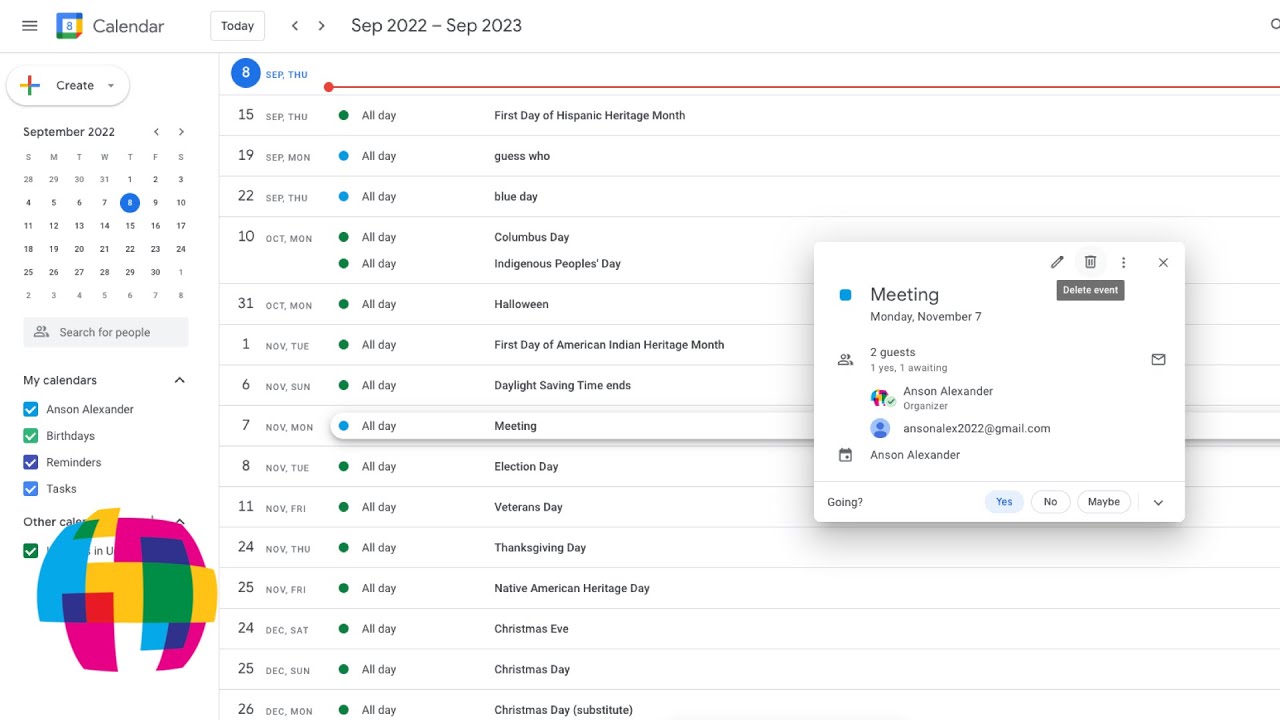 Delete Multiple Events At Once On Google Calendar YouTube