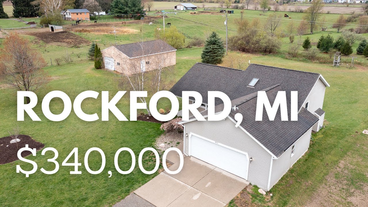 Rockford, MI home for sale. Acreage and a pole barn YouTube