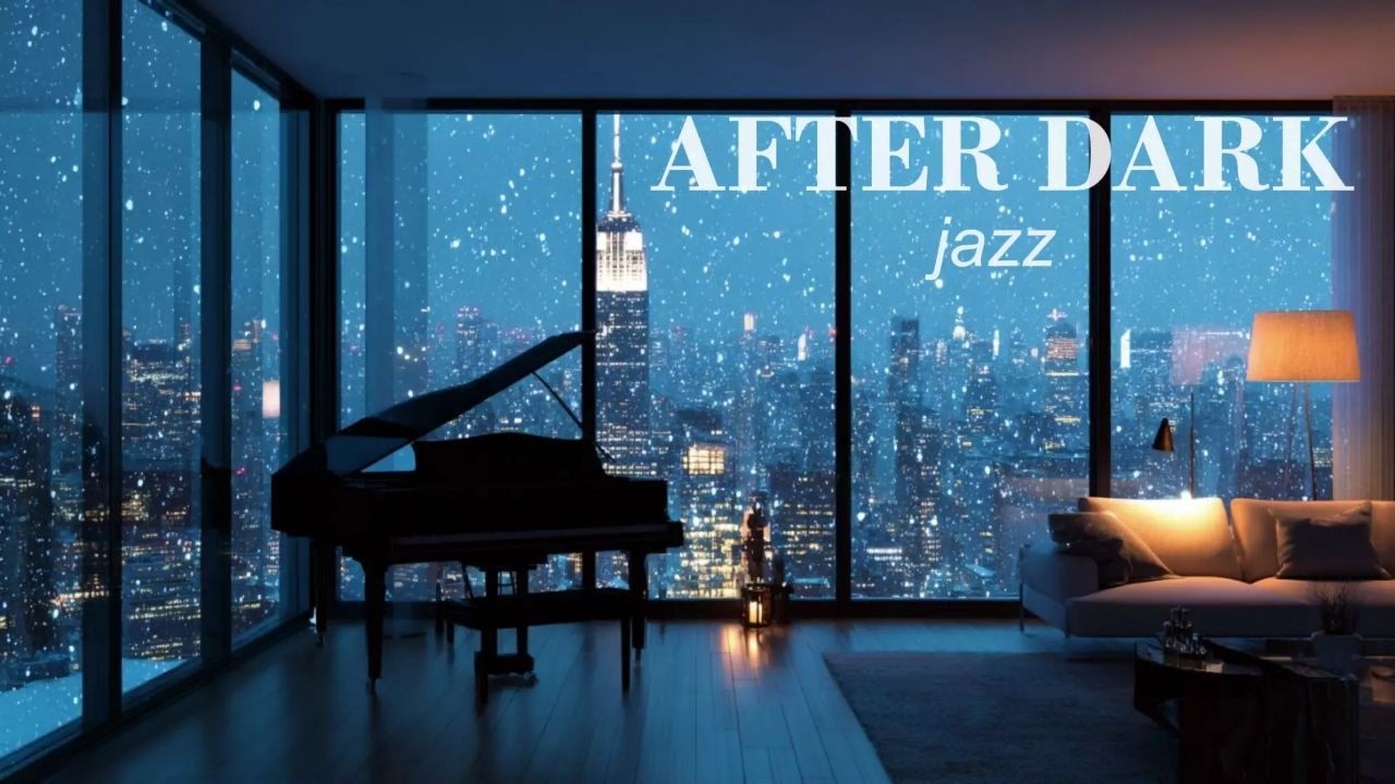 After Dark Jazz ❄️ Snowy NYC Midnight Piano | 3 Hours Cozy Winter Ambience