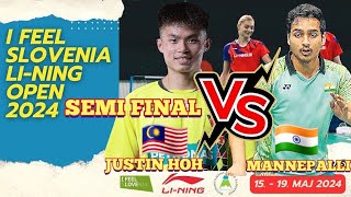 (SF)🇲🇾Justin Hoh CIPTA KEJUTAN Mara Ke FINAL😱‼️Justin Mempamerkan AKSI Terbaik‼️#SloveniaOpen2024