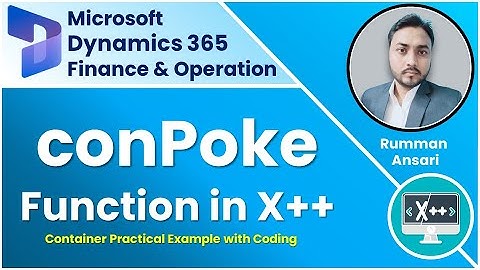 conPoke function of container - X++ Language - D365 F&O Technical