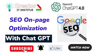 How To Use Chat GPT for SEO On page Optimization