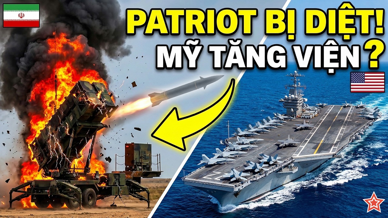 Tên lửa Iran gào thét, Patriot đã trúng đạn, Mỹ tăng viện tàu sân bay thứ 3