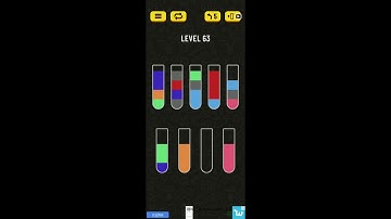Water Sort Puzzle - level 63 walkthrough