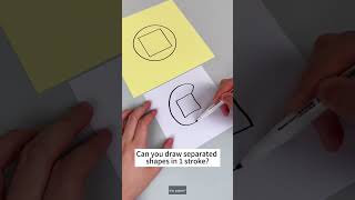 Can you draw separated shapes in 1 stroke #puzzle #trick #thinking #logic #math