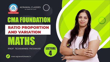 CMA FOUNDATION|MATHS| TIME AND DISTANCE| LECTURE  1 |PROF. TEJASWINEE PATANKAR