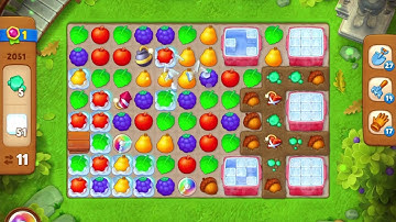 GardenScapes Level 2051 no boosters (18 moves)