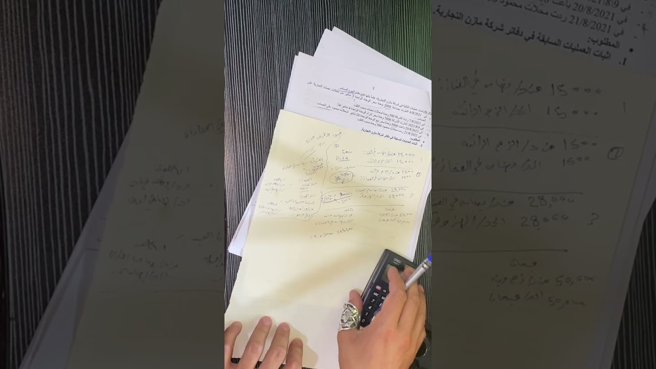 المخزون_قيود على طريقة FIFO بنظام الجرد المستمر (محاسبه2)