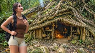 90 Day Bushcraft Timelapse: Building a Hidden Survival Shelter from Scratch